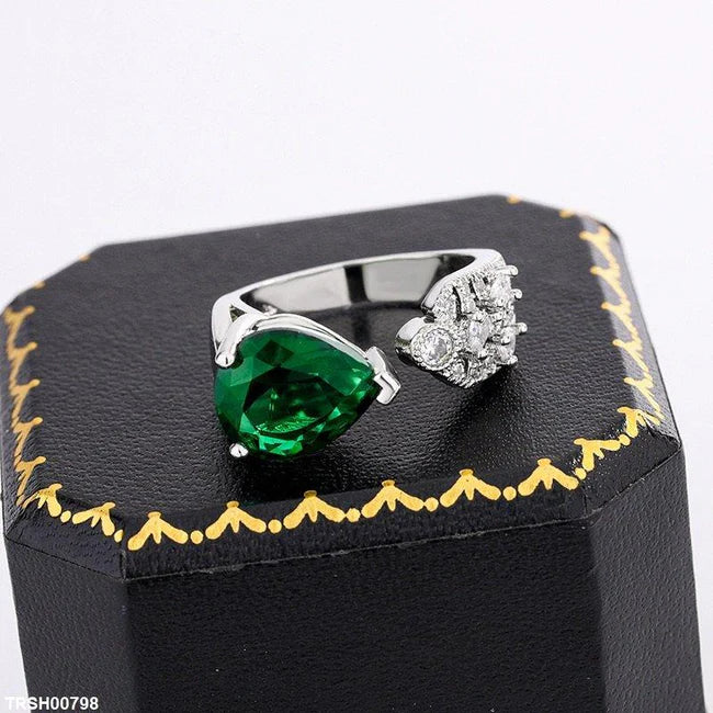 TRSH00798 KYC Tear Stone Ring Adjustable - TRSH