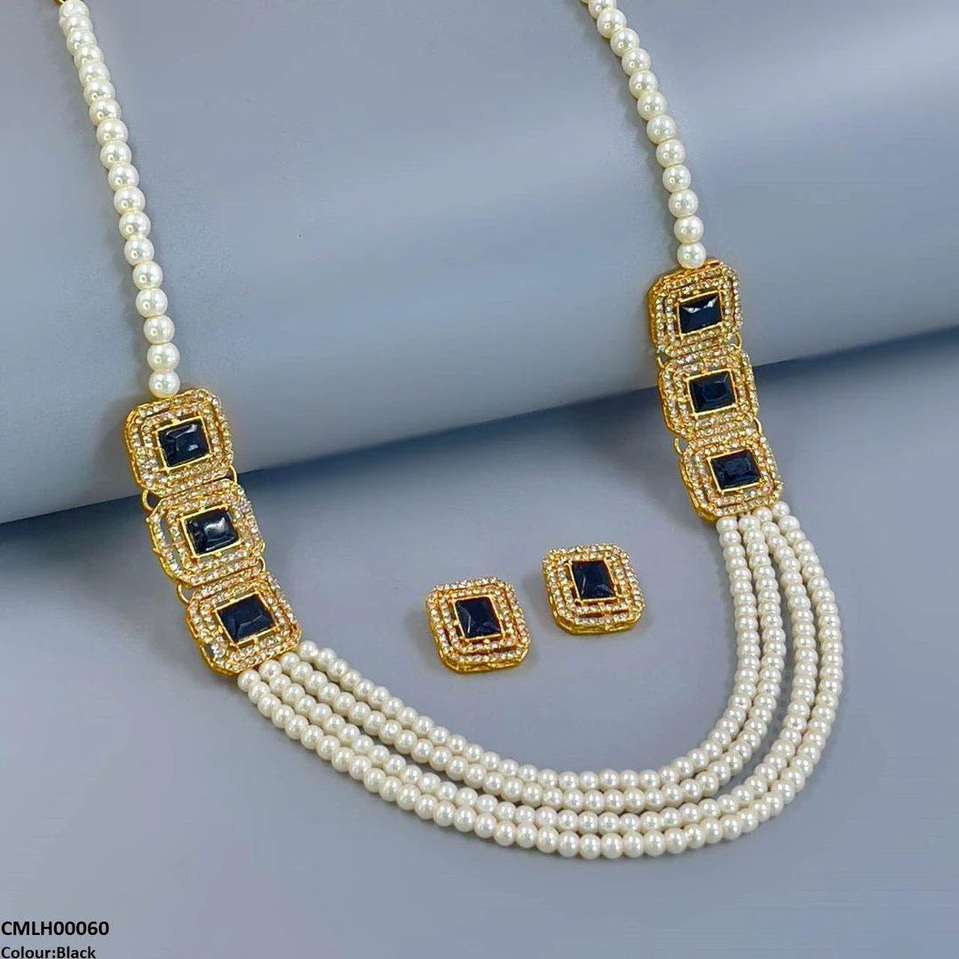 CMLH00060 FRN Rectangle Pearl Mala Set - CMLH