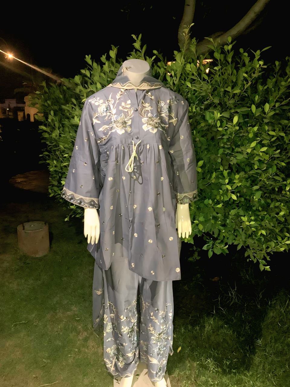 DORY SHORT FROK 3PC COTTON EMBROIDERIED WITH SHAFOON EMBROIDRY DUPPATTA
